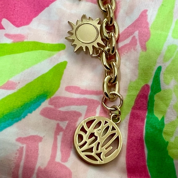 ☀️🌸 🆕 NWT Lilly Pulitzer Sunshine Gold Bracelet - Picture 3 of 4